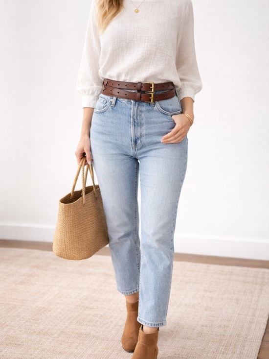 Lauren Ralph Lauren Accessories - Ralph Lauren Leather Double Buckle Belt Woven Laced Brown Equestrian Vintage